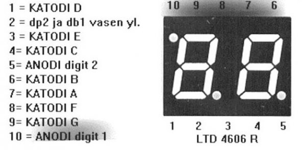 10mm 2li Ortak Anot Display - LTD4606R-NB - Resim 3
