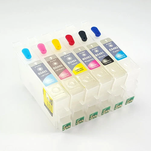 Epson T0481-T0486 Uyumlu Kolay Dolan Kartuş - 6 Renk ürün görseli 1