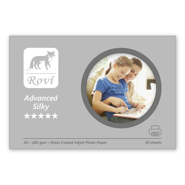 Rovi Advanced İpek Fotoğraf Kağıdı 260gsm 50yp A5 ürün görseli 1