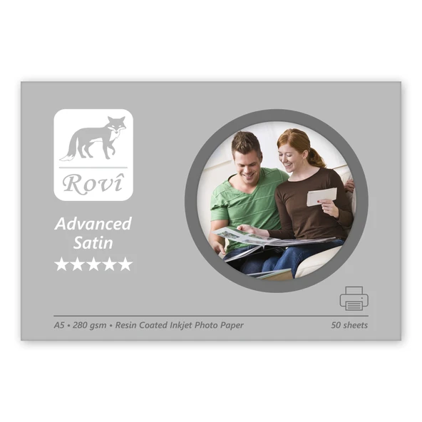 Rovi Advanced Satin Fotoğraf Kağıdı 280gsm 50yp A5 ürün görseli 1