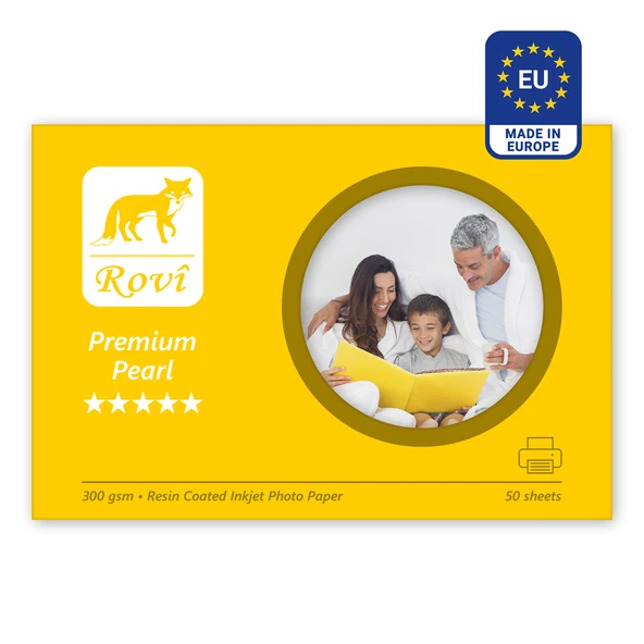 Rovi Premium İnci Fotoğraf Kağıdı 300gsm 50yp 10x15 ürün görseli 1