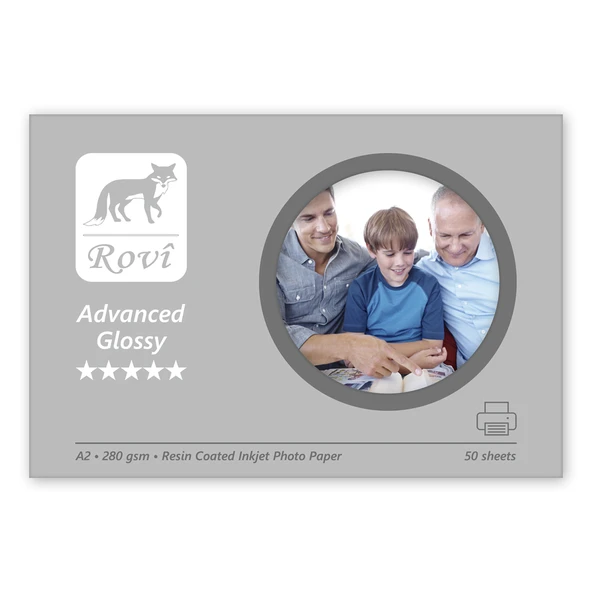 Rovi Advanced Parlak Fotoğraf Kağıdı 280gsm 50yp A2 ürün görseli 1