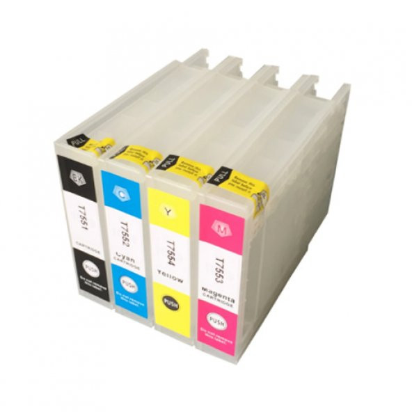 Epson T7551-T7554 Uyumlu Kolay Dolan Kartuş - 4 Renk ürün görseli 1