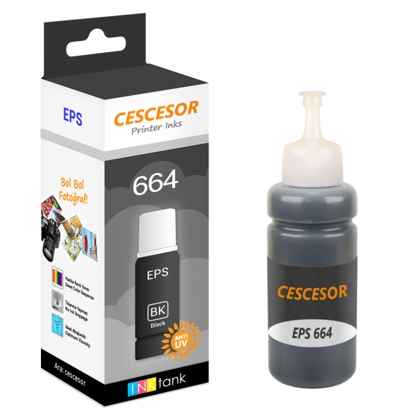 Epson 664 Siyah Muadil Mürekkep - 70 ml - CESCESOR ürün görseli 1