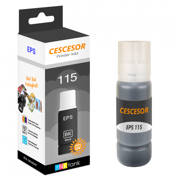Epson 115 Siyah Muadil Mürekkep - 70 ml - CESCESOR ürün görseli 1