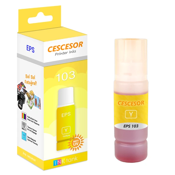 Epson 103 Sarı Muadil Mürekkep - 70 ml - CESCESOR ürün görseli 1