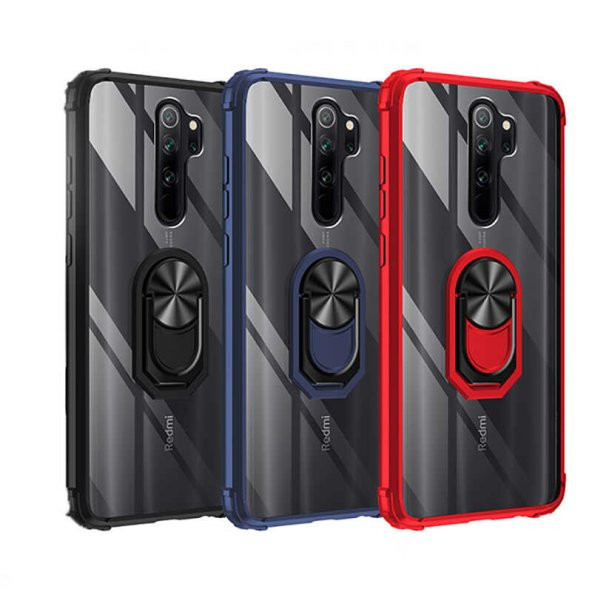 Xiaomi Redmi Note 8 Pro Kılıf Kenar Korumalı Antişok Yüzüklü Kapak ürün görseli 1