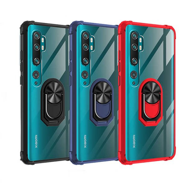 Xiaomi Mi Note 10 Lite Kılıf Kenar Korumalı Antişok Yüzüklü Kapak ürün görseli 1
