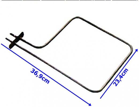 Üniversal Kare Mini Fırını Boru Rezistansı 6.5mm 220Volt 1000Watt ürün görseli 1