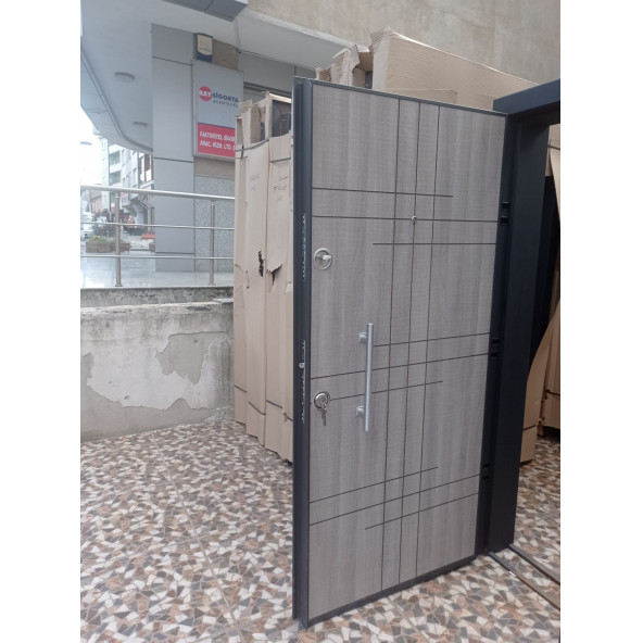 11532 Çelik Kapı, Ahşap Çelik Kapı Modelleri Sol Açılım Çelik Kapı - Resim 3