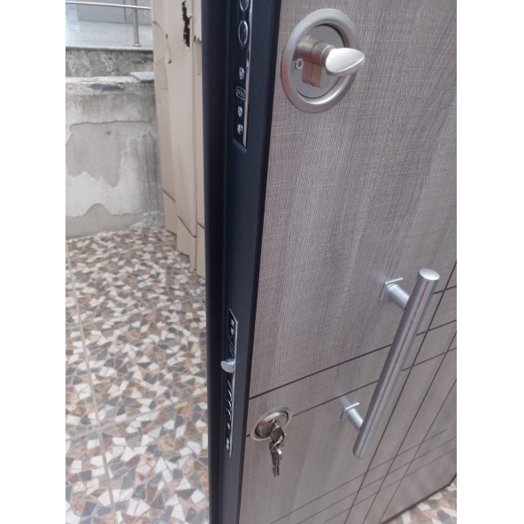 11532 Çelik Kapı, Ahşap Çelik Kapı Modelleri Sol Açılım Çelik Kapı - Resim 8