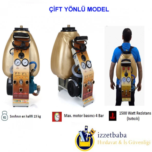 Eryıl TTM-04 370 W Çift Yönlü 4 Bar Basınçlı Isıtıcılı Petek Temizleme Makinesi ürün görseli 1