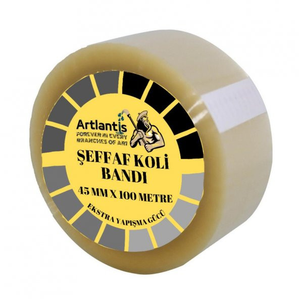 Koli Bandı Şeffaf 45x100 1 Adet Artlantis Koli Bantı 45*100 Ambalajlama Bandı Şeffaf Ekstra Yapıştırma Kaliteli 1 Adet ürün görseli 1
