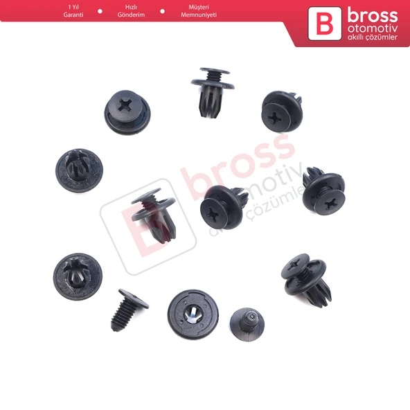 Honda Mazda Nissan Toyota Chevrolet İçin 10 Adet Tampon Klipsi 91503 SP0 003 FB0156964 01553 01285 ürün görseli 1