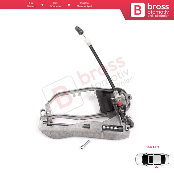 BMW X5 E53 2000-2006 İçin Arka Sol Kapı Dış Açma Kolu Taşıyıcı Mekanizma Braketi 51228243635 ürün görseli 1
