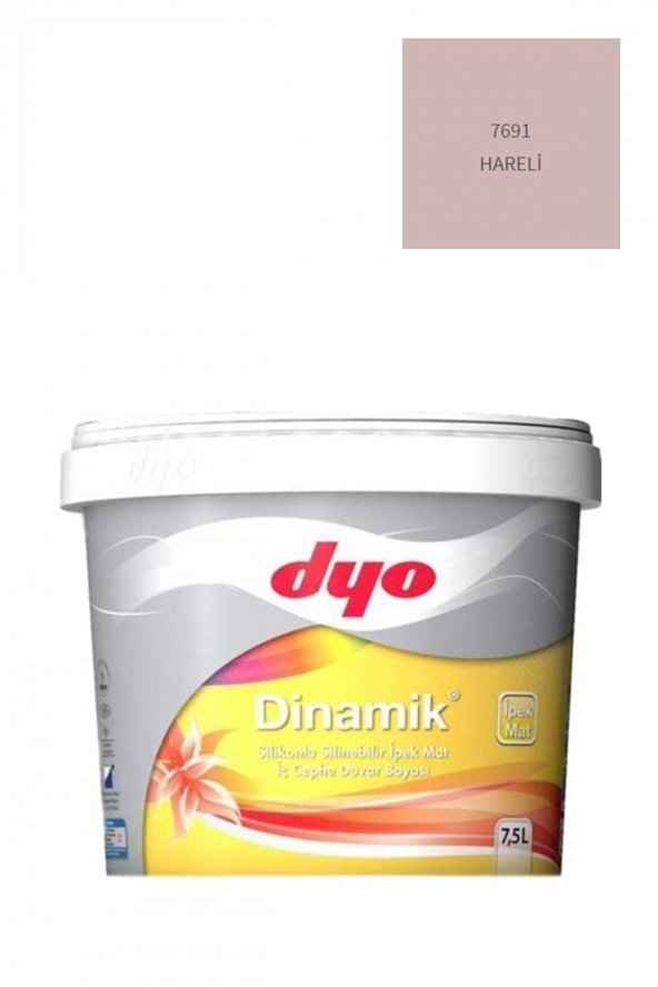 Dinamik Silikonlu Silinebilir Ipek Mat Iç Cephe Duvar Boyası 7691 Hareli 7,5 Lt ürün görseli 1