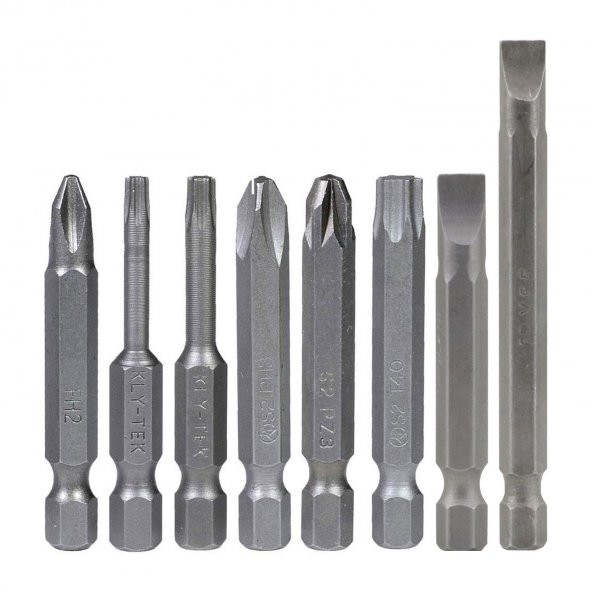 Matkap Bits Uç Vidalama Ucu Düz Yıldız Torx Uç (8 PARÇA) ürün görseli 1