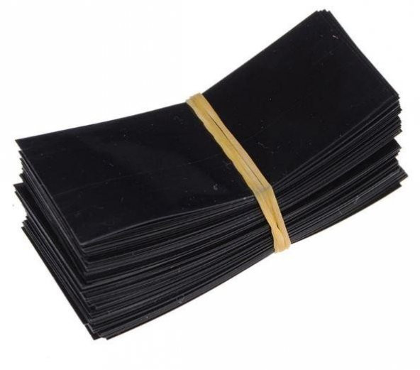 18650 Tekli Batarya Shrink Siyah 30x70mm 10lu ürün görseli 1