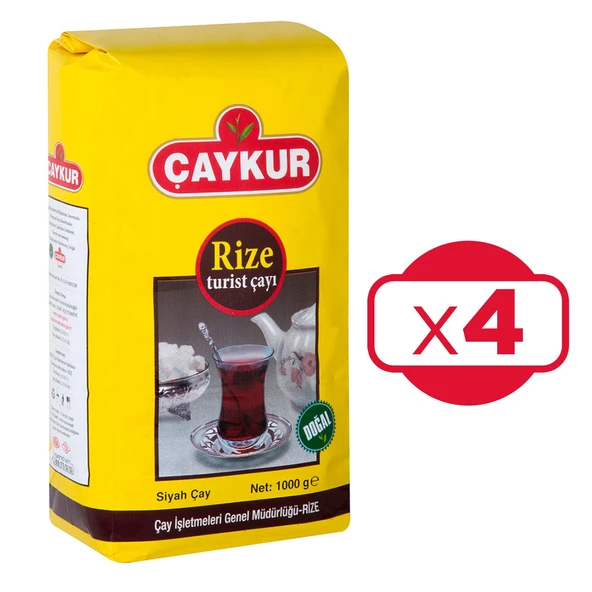 Çaykur Rize Turist 1 kg 4lü Paket Dökme Çay ürün görseli 1