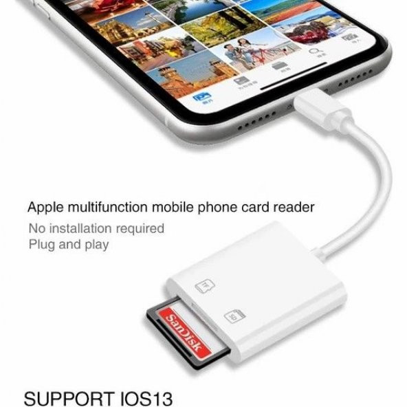 START NK-1022 İPHONE LIGHTING=>SD KAMERA,MICRO SD - Resim 2
