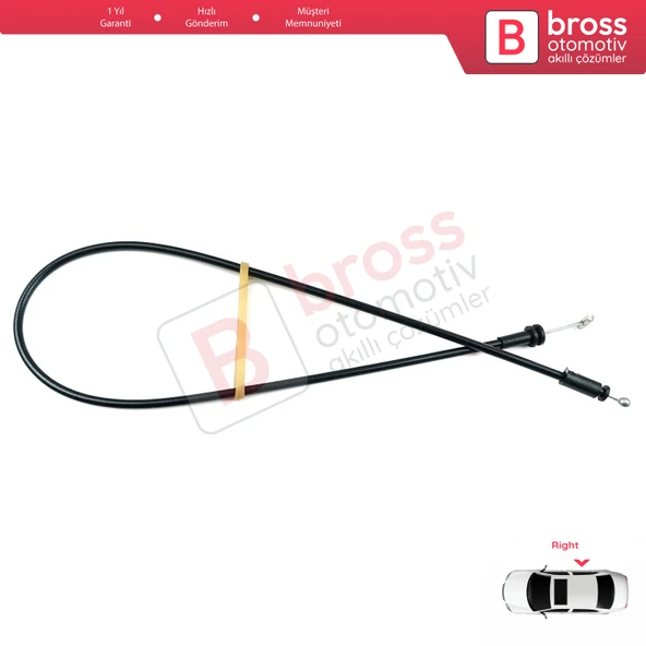 Renault Kangoo KC Express FC Nissan Kubistar MK1 X76 8200182966 İçin Sağ Sürgülü Kapı İç Açma Teli ürün görseli 1