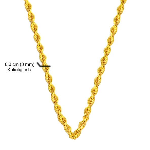 Burma Halat 14 Ayar Zincir 50 cm - Resim 3