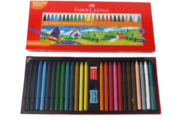 Mum Pastel Boya Erasable Crayons Karton Kutu Silinebilir Üçgen 110mm ürün görseli 1