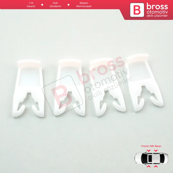 Renault Clio 2 3 Laguna 2 Espace 4 Megane 1 2 Scenic 1 2 İçin 4 Adet Cam Kriko Sabitleme Agraf Klips ürün görseli 1