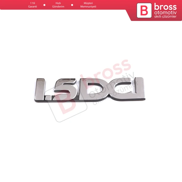 Renault Dacia Sandero Logan MK1 848900044R İçin Krom 1 5DCI Arka Bagaj Logo Amblem Monogram Yazısı ürün görseli 1