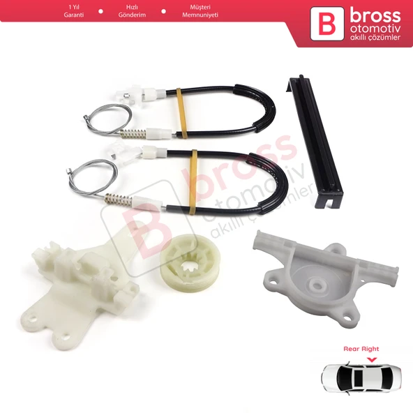 Nissan Terrano MK2 R20 1992-2007 827008F300 İçin Elektrikli Arka Sağ Cam Kriko Tamir Seti ürün görseli 1