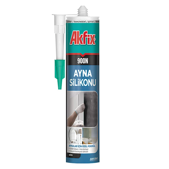 Akfix 900N Nötr Şeffaf Ayna Silikonu 310 ml ürün görseli 1