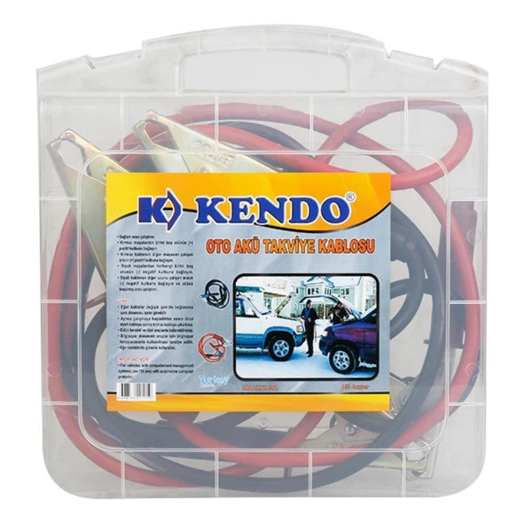Kendo KTK302 Çantalı Oto Akü Takviye Kablosu 150 Amper 2 metre ürün görseli 1