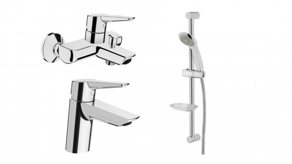 Artema Solid S Banyo Batarya Set Solo C Sürgülü El Duş Seti Takım ürün görseli 1