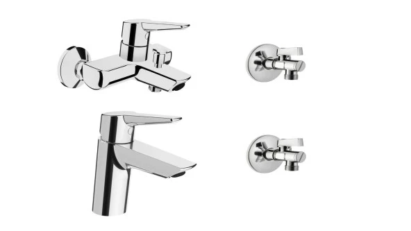 Artema Solid S Banyo Batarya Seti Filtreli Krom Ara Musluk 2 Adet ürün görseli 1