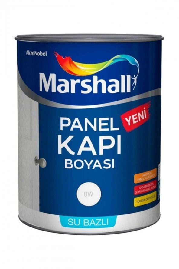 Su Bazlı Kokusuz Panel Kapı Boyası 2.5 Lt Beyaz (amerikan Panel Kapılarda Yüksek Örtücülük) ürün görseli 1