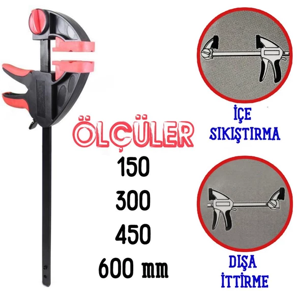 Topart Sürgülü Tek Elle Sıkıştırılabilen İç Dış İşkence Kıskaç ürün görseli 1