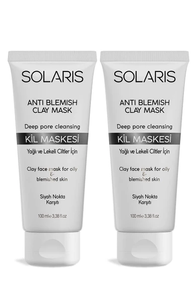 Solaris Kil Maskesi Yağlı ve Lekeli Ciltler İçin 100 ml x 2 Adet ürün görseli 1