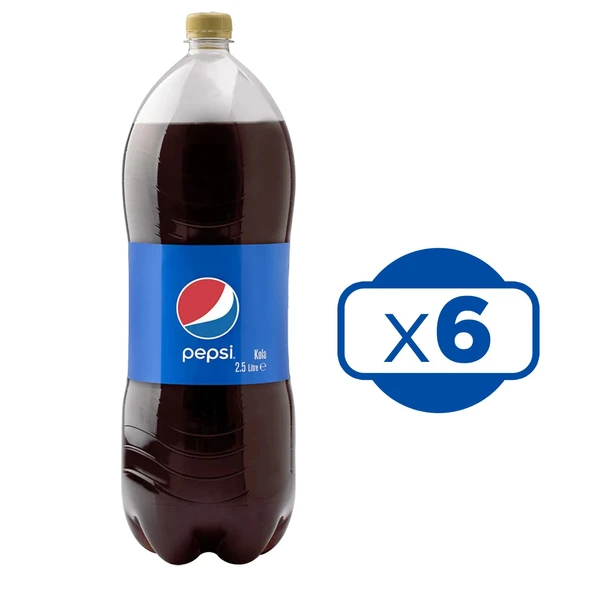 Pepsi Cola 2,5 Lt x 6 Adet ürün görseli 1