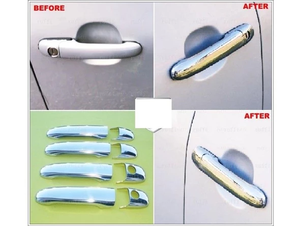 VW Polo Krom Kapı Kolu 4 kapı 1994-2001 Arası P.Çelik (2 Delik) ürün görseli 1