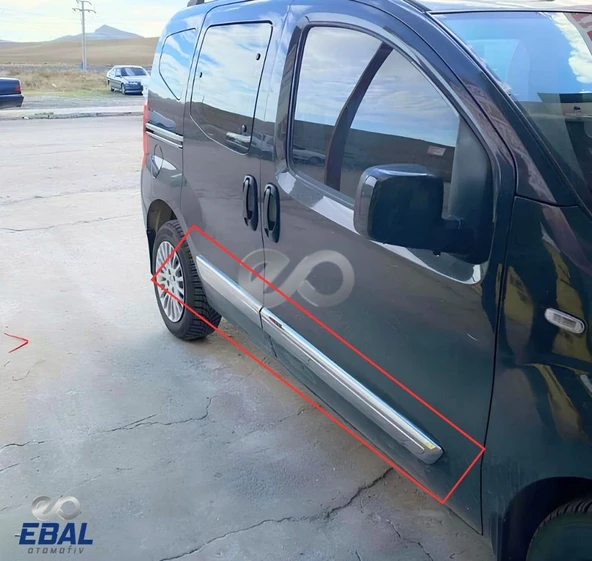 Peugeot Bipper Krom Yan Kapı Çıtası 4 Prç. 2008 Üzeri P. Çelik ürün görseli 1