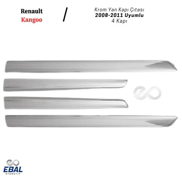 Renault Kangoo Krom Yan Kapı Çıtası 4 Kapı 2008-2011 Arası P.ÇELİK - Resim 4