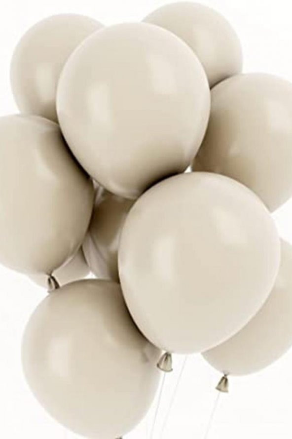 Beysüs 10 Adet Deniz Kumu Retro Ten Rengi Pastel Mat Balon 12inç ürün görseli 1
