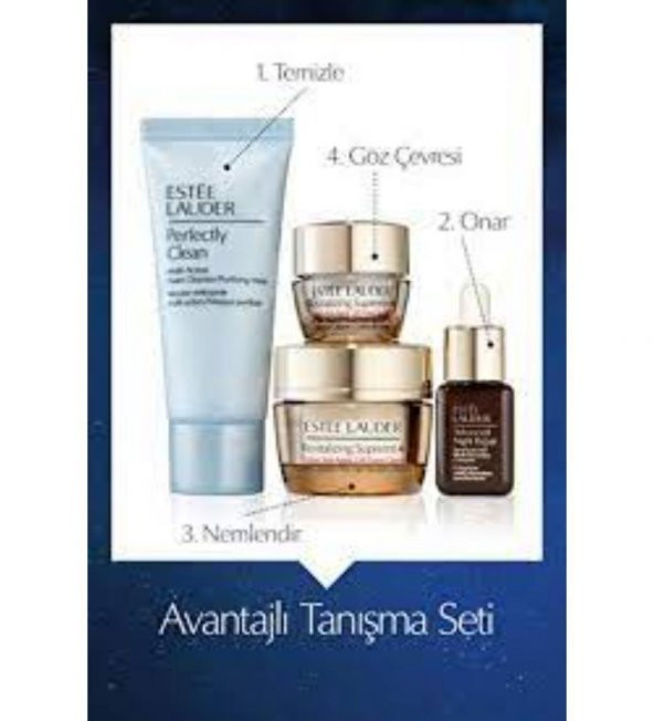 Estee Lauder Revitalizing Supreme 15 ML + Göz Kremi 5 ML + Repair Serum 7 ML + Perfectly Clean 30 ML ürün görseli 1