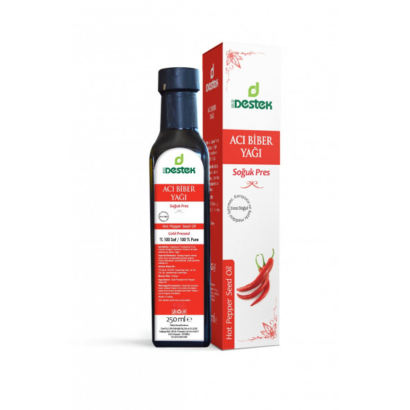 Destek Acıbiber Yağı(Soğuk Sıkım)250 ml ürün görseli 1