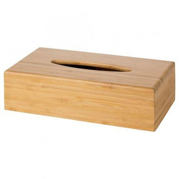 Bambu Kağıt Mendil Kutusu 26x14 cm MeridyenKutusu Banyo Aksesuarları Düzenleyici Kare Mendil Kutusu ürün görseli 1