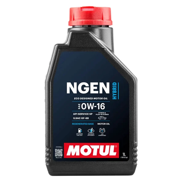 Motul NGEN Hybrid 0W-16 1 Lt Tam Sentetik Hybrid Motor Yağı ürün görseli 1