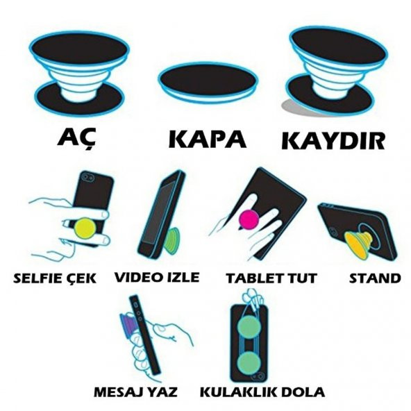 Telefon Parmak Tutucu - Asorti HİLAYS - Resim 3
