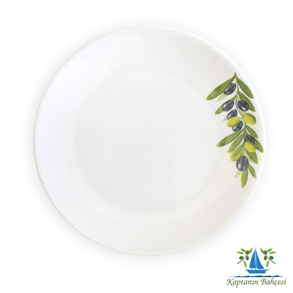 zeytin deseni tabak 25 cm cap 4 adet ürün görseli 1