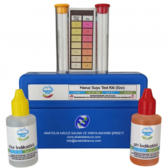 Anatolia Pool Havuz Suyu Test Kiti Sıvılı (Pool Water Test Kits Liquid) ürün görseli 1