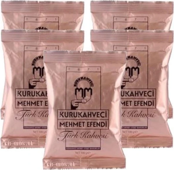 Kurukahveci Mehmet Efendi 100 gr 5li Paket Türk Kahvesi ürün görseli 1